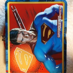 Vintage Superman Lunchbox with Book printed 2006. New Condition.